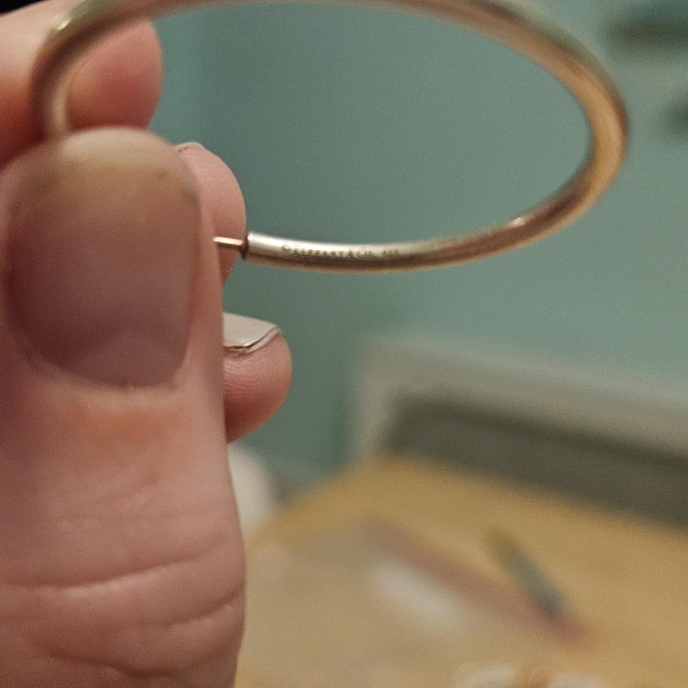 Tiffany and Co sterling silver hoop Earring (1)
